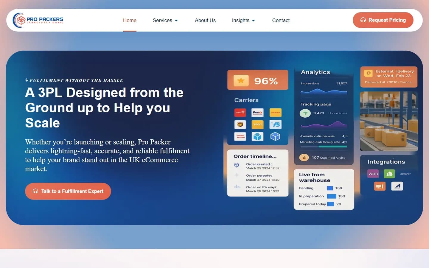 propackers.co.uk, full page